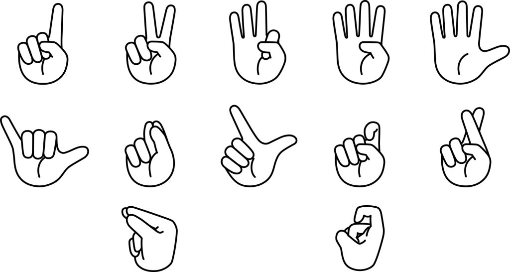 中国語特有の「ハンドサイン